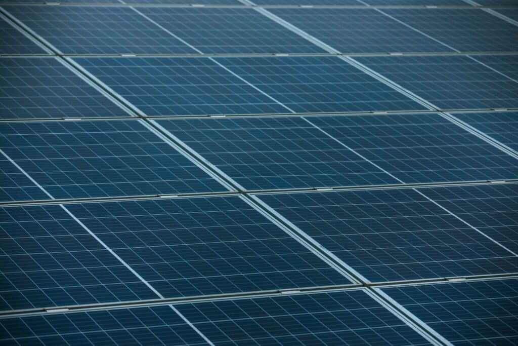 Solar panels on a roof